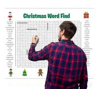 Poster Jumbo per la ricerca di parole del Ringraziamento, gioco da parete gigante 91 x 61 cm, grande decorazione puzzle natalizio con 50 parole, una divertente esperienza interattiva (TypeB)