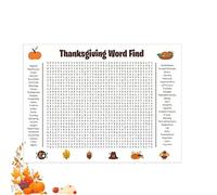 Poster Jumbo per la ricerca di parole del Ringraziamento, gioco da parete gigante 91 x 61 cm, grande decorazione puzzle natalizio con 50 parole, una divertente esperienza interattiva (TypeA)