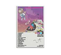 Poster Kanye con copertina dell'album di laurea West Graduation, poster estetico limitato con stampa artistica su tela, per camera da letto e camera da letto, per adolescenti e ragazze, 20 x 30 cm,