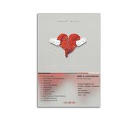 Poster Kanye West 808s & Heartbreak su tela, edizione limitata, stampa artistica da parete, decorazione artistica da parete per soggiorno, decorazione per casa e ufficio, 50 x 75 cm
