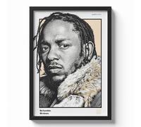 Poster Kendrick Lamar con QR Code Canzone Personalizzata Stampa Artistica 30x40