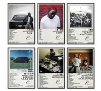 Poster Kendrick Lamar (set di 6) GNX Rapper Album Cover Poster su Tela per Camera da Letto Decorazione da Parete Poster e Stampe 20 x 30 cm, Stile 5