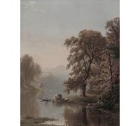 Poster Lago romantico con figure Lake Wall Art - 12X16/16X20/18X24/24X36