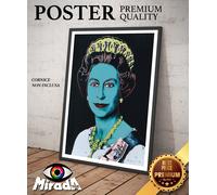 POSTER locandina POP ART QUEEN ELIZABETH II Elisabetta II Regina Regno Unito