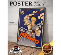 POSTER locandina vintage MERANO Alto Adige Bolzano vacanza montagna regalo TOP