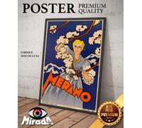POSTER locandina vintage MERANO Alto Adige Bolzano vacanza montagna regalo TOP