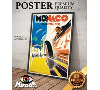 POSTER LOCANDINA vintage Monaco Grand Prix 19 avril 1931 Automobile TOP QUALITY