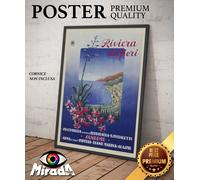 POSTER locandina vintage Riviera dei fiori Liguria Ventimiglia Alassio Imperia