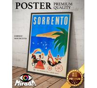 POSTER locandina vintage SORRENTO Napoli città Penisola Sorrentina mare vacanza