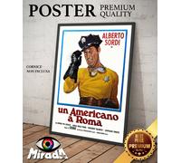 POSTER locandina vintage UN AMERICANO A ROMA Alberto Sordi film vigile NEW TOP