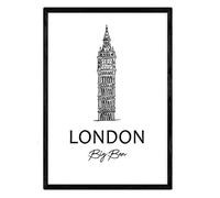 Poster Londra - Big Ben. Fogli con i monumenti delle città. formato A3