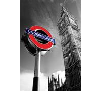 Poster Londra - red bus, 53 x 158 cm