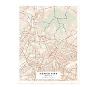 Poster Mappa Città del Messico Wall Art - Design urbano elegante qualità...