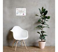 Poster"mappa colorata della metropolitana di Londra"