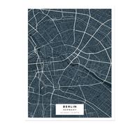 Poster Mappa della Città di Berlino Wall Art - Design Urbano Moderno...