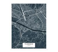 Poster Mappa della Città di Firenze Wall Art - Stampa Fine Art Design...