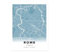 Poster Mappa della Città di Roma Wall Art - Arredamento urbano elegante...