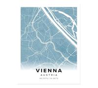 Poster Mappa della Città di Vienna Stampa artistica da parete - Arredamento...