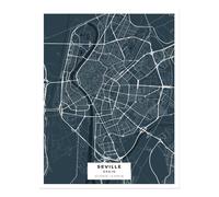 Poster Mappa di Siviglia Wall Art - Modern Urban Street Map Decor Home Decor