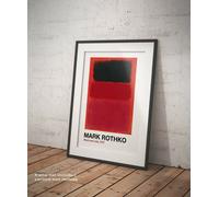 Poster Mark Rothko Black over Reds Stampa Fine Art Hi-Res Alta Qualità