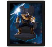 Poster Marvel in 3D (Thanos in Avengers: Infinity War Design) Poster lenticolare 3D con cornice 25 cm x 20 cm x 1,5 cm, regalo Marvel per uomo e regalo Marvel per donna