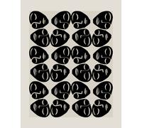 Poster maschera tribale astratta - arte murale geometrica moderna -...