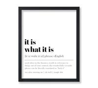 Poster Master Poster artistico con dizionario - Definizione di esso è ciò che è - tipografia - regalo per lui, lei, capo e collega, decorazione divertente per ufficio, posto di lavoro o dormitorio, 20