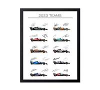 Poster Master Poster vintage con illustrazione sportiva - Stampa sportiva retrò - F1, formula, uno, squadre, autografato, autista, fan - 20 x 25 cm, senza cornice, regalo per atleti e amici,