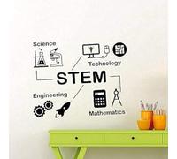 Poster matematica segno scienza adesivo da parete in vinile aula decorazione domestica murale 42 * 51 cm