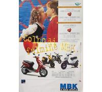 POSTER MBK BOOSTER "Colpo di fulmine MBK" 70x100cm 1998 advertising Pubblicità