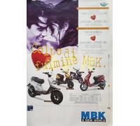 POSTER MBK BOOSTER "Colpo di fulmine MBK" 70x100cm 1998 advertising Pubblicità