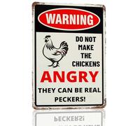 Poster Metallo Do Not Make The Chickens Angry Chicken Coop Targa in