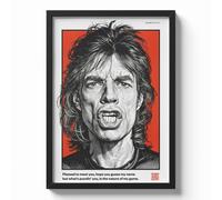 Poster Mick Jagger Rolling Stones QR Code Canzone Personalizzata Stampa Decor