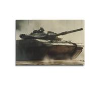 Poster militare realistico con un serbatoio dettagliato, cattura l'essenza del combattimento - Un must per gli appassionati. Poster decorativo da parete su tela e decorazione moderna per la camera da