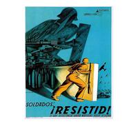 Poster militare vintage arte da parete - arredamento casa design resistenza...