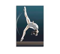 Poster minimalista con pittura artistica e sportiva, poster per camera da letto, ginnastica, poster decorativo da parete su tela, decorazione per camera da letto, stampa artistica su tela, motivo: