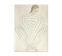 Poster Minimalista di Sofia Lind, Linea, Geometria, Curva, Ragazza, Arte murale, Sofia Lind, Dipinto su Tela e Stampe per la Decorazione della casa, Immagine 50x70 cm, Senza Cornice.