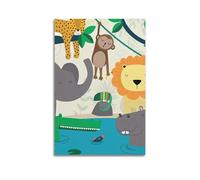 Poster minimalisti per la decorazione della stanza dei bambini, poster semplice e carino con animali dei cartoni animati Marvel, poster decorativi da parete su tela per camera da letto e stampa
