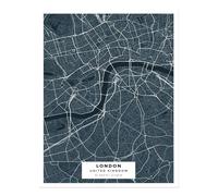 Poster moderno mappa della città di Londra arte da parete - stampa...