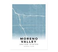 Poster moderno mappa della Valle Moreno arte da parete decorazione casa di...
