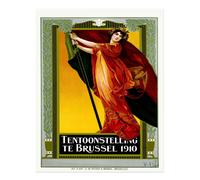 Poster mostra vintage arte da parete - design classico 1910 Bruxelles