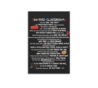 poster Motivational Classroom Poster, In This Classroom Rules, Back to School Wall Art, Playful Retro Decor Print(Unframed,16x24inch(40x60cm))