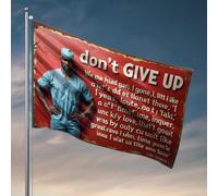 Poster motivazionale, con scritta in lingua inglese "Don'T Give Up - Words For Heal, bandiera indie, decorazione per la stanza degli uomini, 120 x 180 cm)