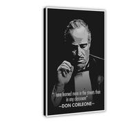 Poster motivazionale del film "Il padrino" di Don Vito Corleone, poster su tela, decorazione artistica da parete per soggiorno e camera da letto, 60 x 90 cm