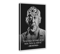 Poster motivazionale del film The Karate Kid con citazione di Miyagi, 3 poster su tela, decorazione per camera da letto, ufficio, camera da letto, regalo, 50 x 75 cm