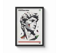 Poster Musicale "Io non mi sento italiano" Gaber con QR Code Arte Moderna Design