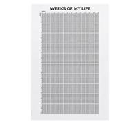 Poster My Life In Weeks | Calendario Delle Settimane Della Mia Vita | Stampe Del Calendario Delle Settimane Da Parete | Calendario Dei Poster Delle 4000 Settimane Della Mia Vita, 40 X 60 Cm