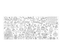 Poster Natalizio,Forniture per Feste Striscione per Doodle Art Vuoto | Poster da Colorare Buon Natale,per Bambini Ragazzi Ragazze Camera da Letto Soggiorno Casa Dormitorio Aula