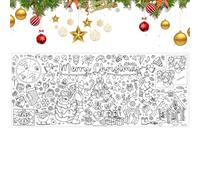 Poster Natalizio - Stendardo Per Arte Doodle Vuoto,Foglio Da Colorare Di Natale Per La Classe | per Bambini Ragazzi Ragazze Camera da Letto Soggiorno Casa Dormitorio Aula