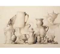 Poster natura morta architettonica - arte antica da parete -...